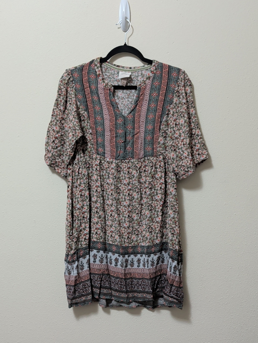 Knox Rose Mini Dress in Pink, Green and Cream